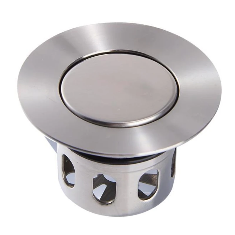 Swivel Drain Stopper Stainless Built-in Sink Drain Plug Hair Catcher Faucet Bathroom Bathtub  Accessories