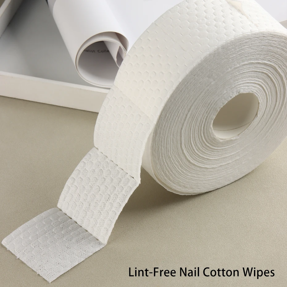 1000/500개 무보풀 네일 폴리쉬 리무버 코튼 패드 젤 폴리쉬 제거 네일 랩 와이프 클리닝 소프트 페이퍼 매니큐어 도구