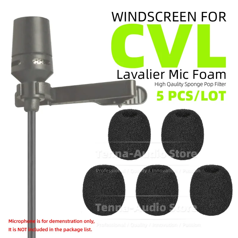 

For SHURE CVL B/C TQG Lavalier Tie Clip On Windscreen Mic Cover Windshield Microphone Sponge Anti Pop Filter Lapel Foam Shield