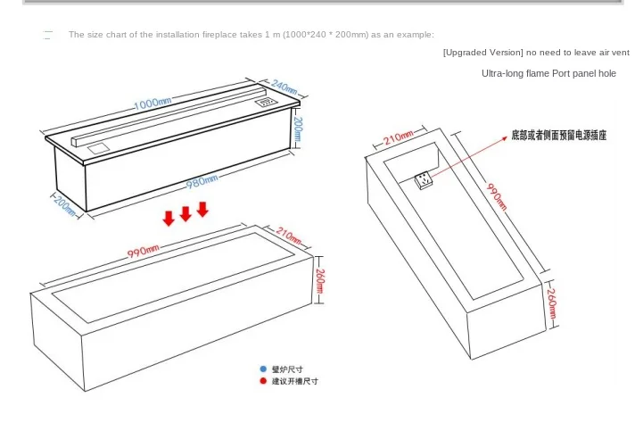 Cheminée électrique avec flamme de document, poêle simulé, décoration de salon, tendance, cheminée à vapeur électrique, 100cm