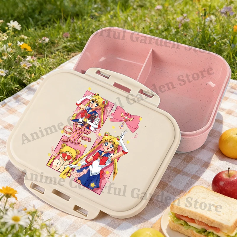 Sailor Moon Large Capacity Bento Box for Boys Girls Anime Cartoon Fashion Lunch Bag Students Portable Food Storage Container view 3