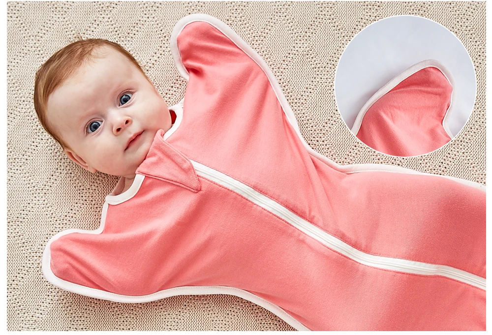 Insel neue Baumwolle Baby Wickel decke Frühling Herbst Reiß verschluss Wickel Neugeborene Baby decke Wickel Baby Bettwäsche Wickeln Nachtwäsche – Detail 13
