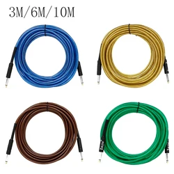 IRIN Audio Cable 3M/6M/10M Connection Line 6.35MM Double Straight Transmission Amplifier Cable Guitar Bass Instruments Parts