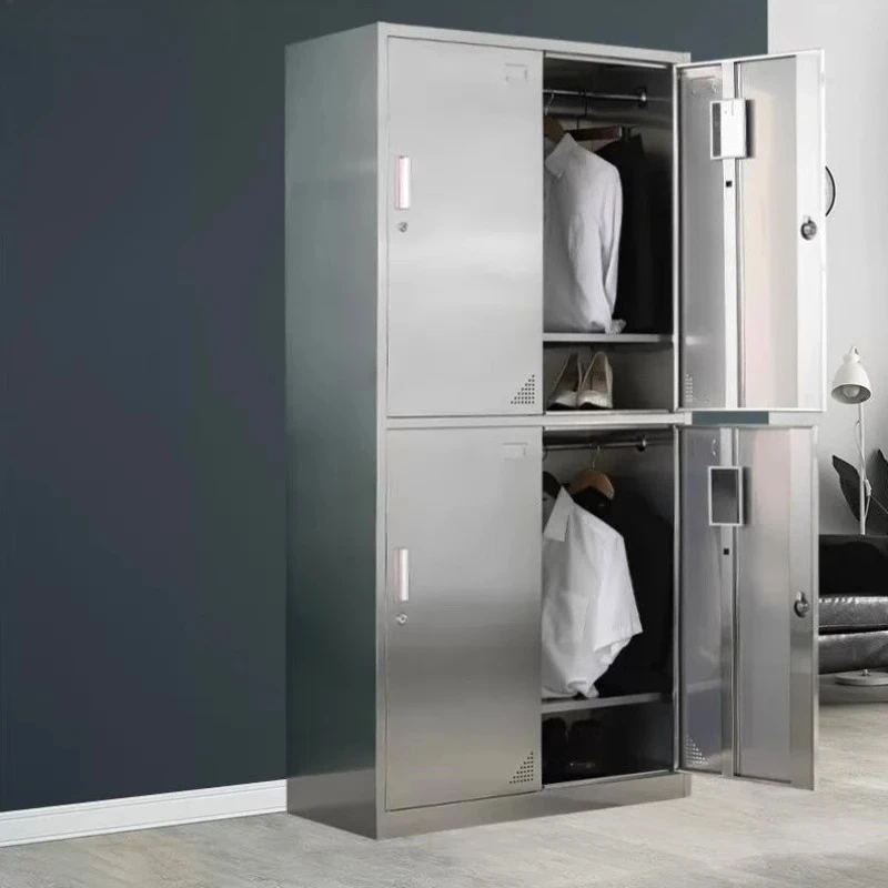 

Stainless steel four-door storage cabinet Industrial material cabinet