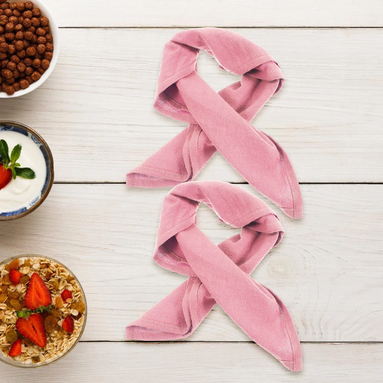 

12Pcs Cotton Dinner Napkins Natural Blush Pink 40cm Soft Washable Reusable Party Restaurant Table Napkins Bathroom Hand Towels