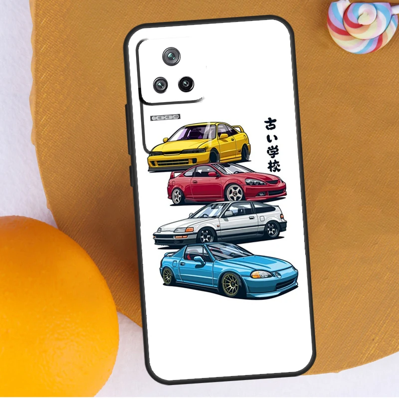 JDM Type R Civic Sport Car For POCO X3 Pro X4 GT F3 F4 M4 M5 Case For Xiaomi 12T Pro 11T 11 12 Lite 12S Ultra Cover