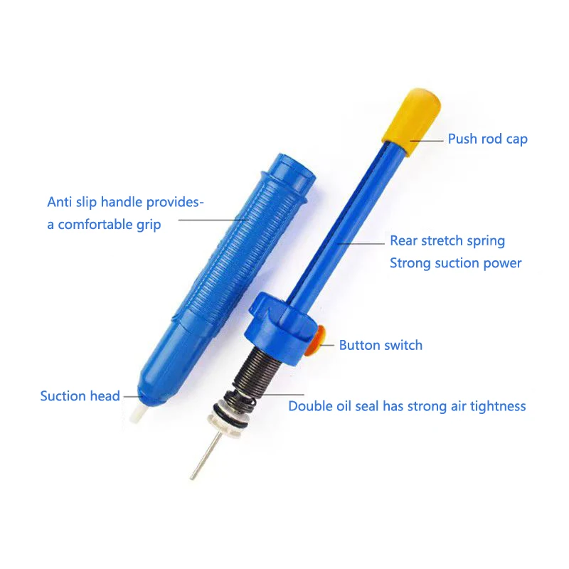 Desoldering pump Solder suction High temperature resistant solder remover, suction pen, suction cup, vacuum solder removal tool