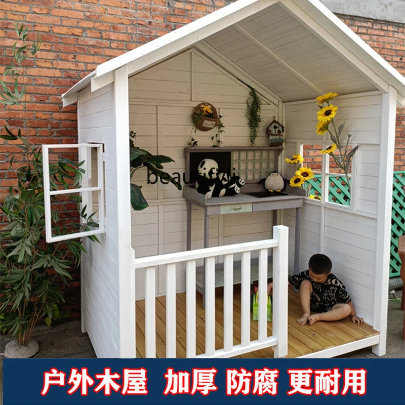 Outdoor preservative wood can be moved, kiosk garden wooden house to build homestay villa courtyard wooden house