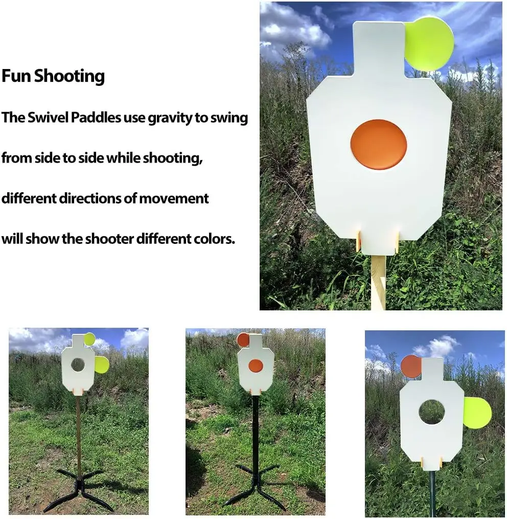 AR500 هدف إطلاق نار من الفولاذ ، IDPA متفاعل ، طقم كامل ، مجموعة حامل ، 12 "x 20" x"