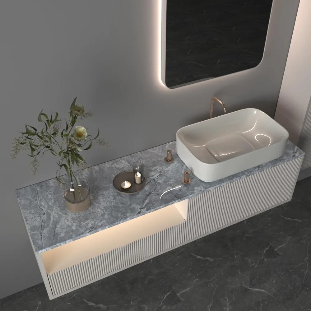 ورق اتصال رخامي رمادي - فينيل ذاتي اللصق مقاوم للماء لجدران المطبخ - قابل للإزالة وسهل الاستخدام