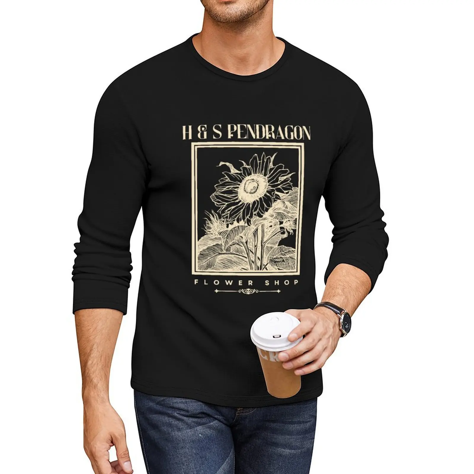 

H_amp_S Pendragon Flower Shop Long T-Shirt oversized t shirt oversized t shirt men