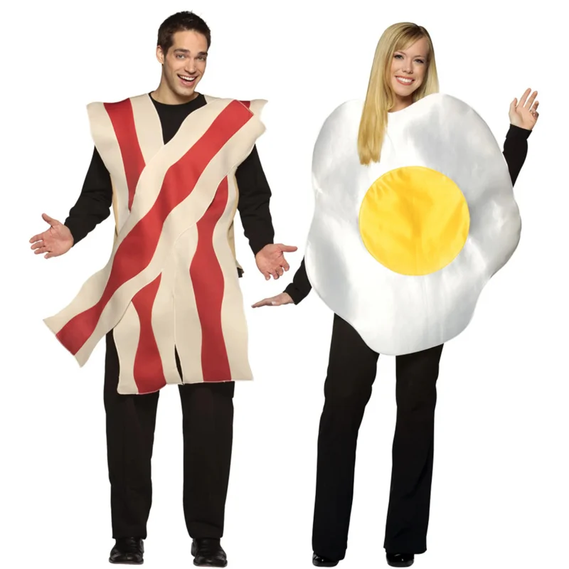 Unisex Adult Bacon and Eggs Costume For Couple Family Teenager Lettuce Tomato BLT Group Adult Costume