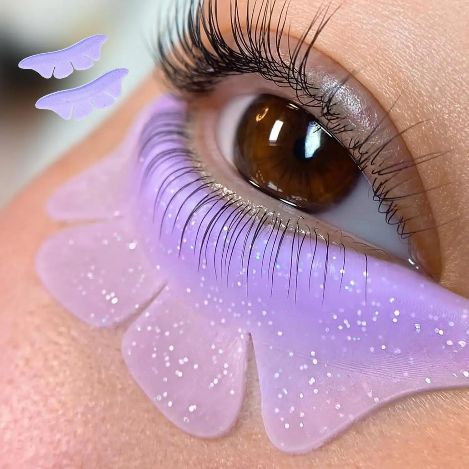 Libeauty 2Pc Silikon Glitter Schmetterling Lash Lift Pad Wimpern Dauerwelle Schild Lash Lifting 3D Wimpern Curler Zubehör Make-Up-Tool