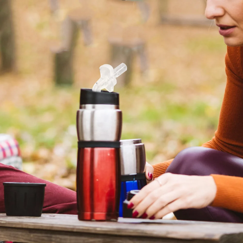 

5 pcs For Kids Water Bottles Drinking Reusable Food Silicone Straw Grade Mouthpiece Reusable Drinking Straw