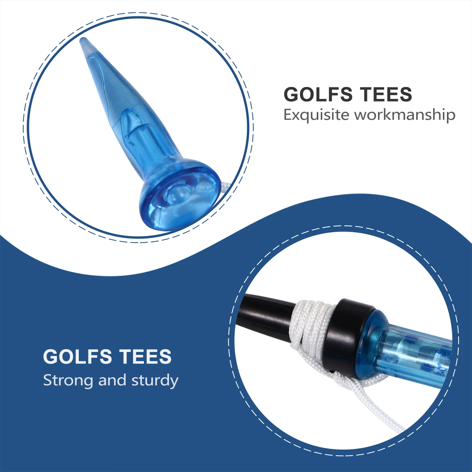 

2pcs Plastic Tees Golf Ball Holder Lightweight Training Tool For Outdoor Practice Golf Accessories Equipment Supplies