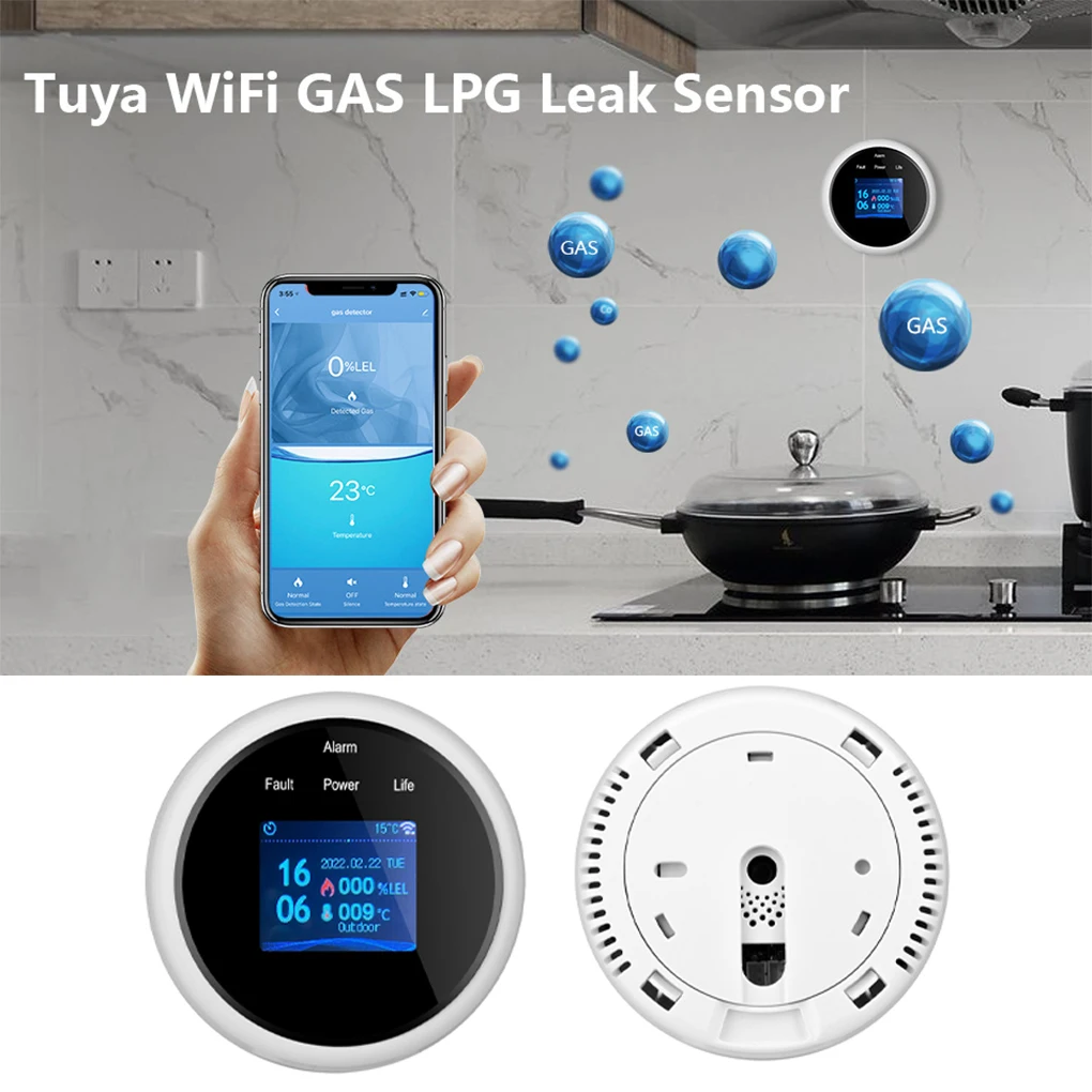 스마트 공기 누출 감지기 정확한 알림 푸시 알람 센서