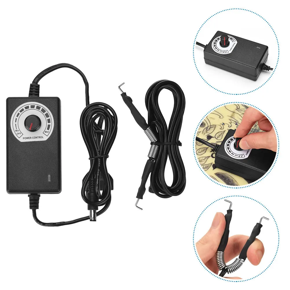 

1pc Tattoo Power Supply 12V Portable Adjustable Knob For Stable Current Output Professional Tattooing Equipment Abs Material