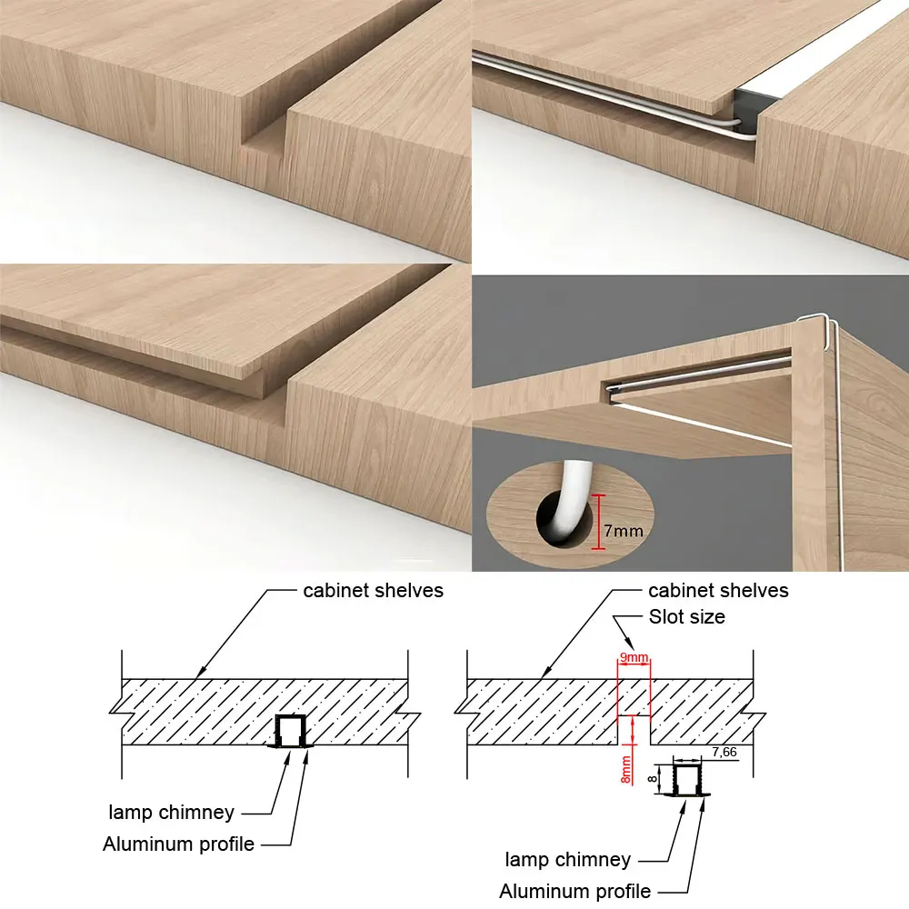 8*9mm 1 szt. 0,5m LED profil aluminiowy pasek świetlny zapewnia jakość oświetlenia dla Twojych szafek szafki szafki na wino regały