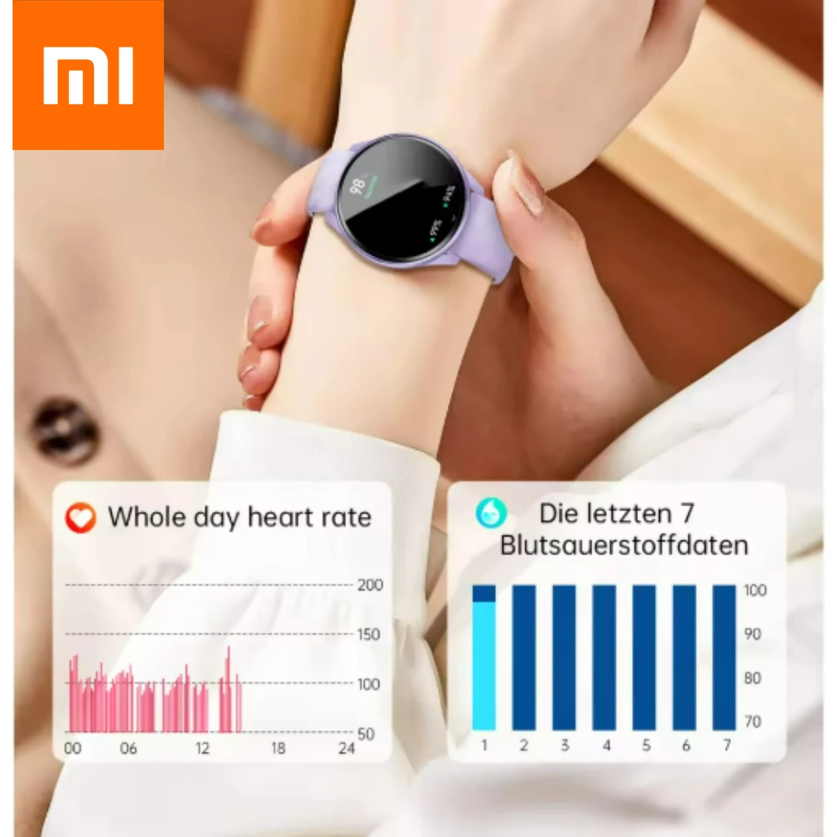 

Xiaomi New Tooth Call Smartwatch Waterproof Sports Heart Rate Monitor Voice Assistant Smart Watch Women Message Push Bracelet