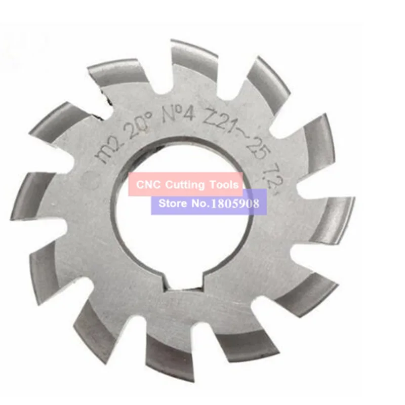 8PCS M0.4/M0.5/M0.6/M0.7/M0.8/M1/M1.25/M1.5/M2/M3/M4 Modulus PA20 degrees NO.1-NO.8 HSS Gear Milling cutter Gear cutting tools