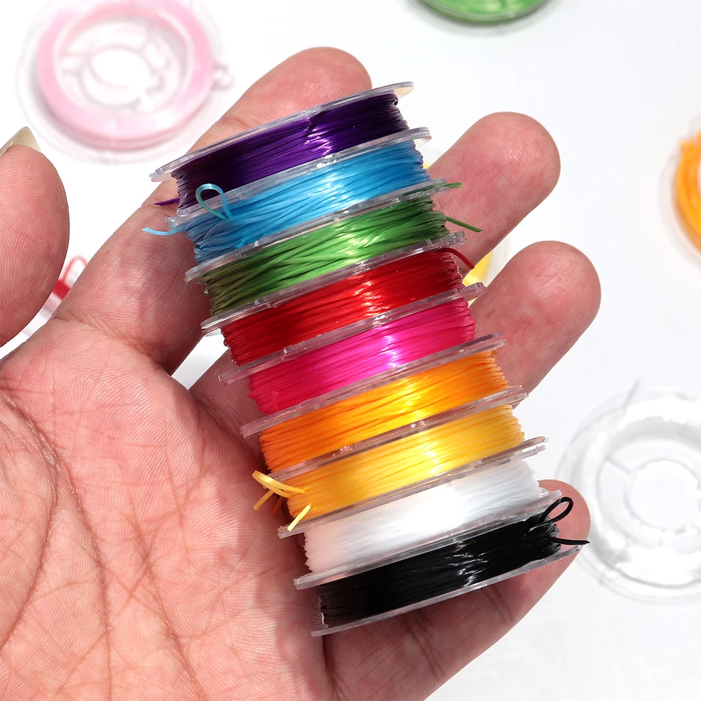 مطاطا تمتد كريستال سلسلة الحبل مختلط لون عشوائي حبل DIY بها بنفسك اليدوية صنع المجوهرات سوار الديكور الموضوع الملحقات #3