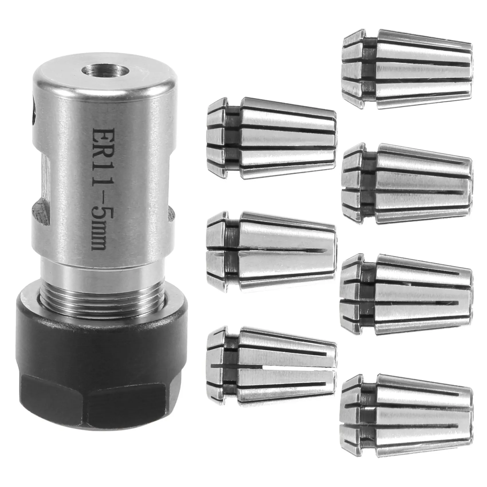 7Pcs ER11 1-7mm Spring Collets with ER11A 5mm Motor Shaft Holder Extension Rod