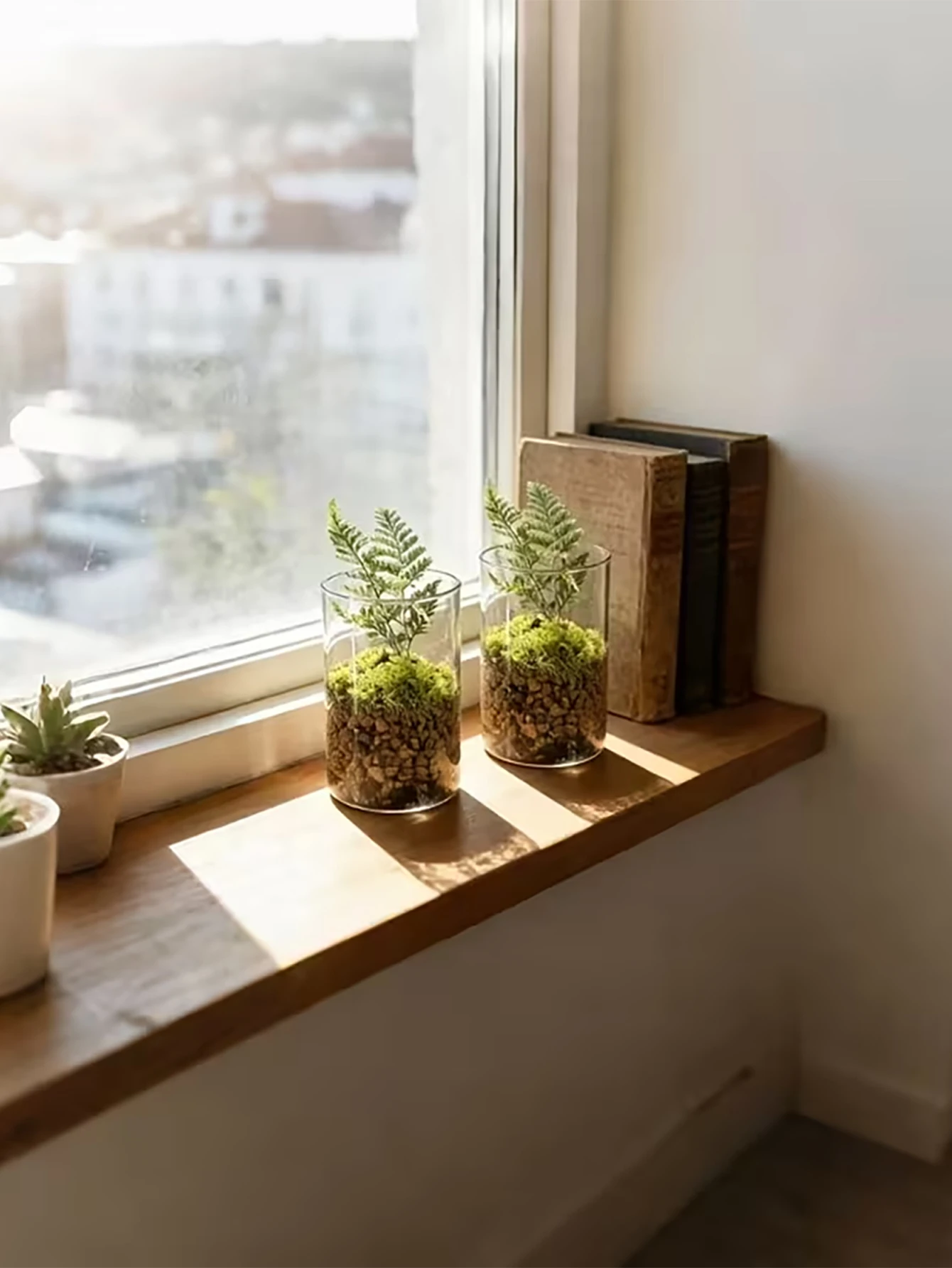 4/2Pcs Set of Simple yet High-Quality Transparent Plastic Vases, Small Transparent Vases Suitable for Home, Office, Etc. Decoration, Cylindrical Round Ornaments, It Is a Great Companion for Plant Lovers, an Ideal Choice for Plants