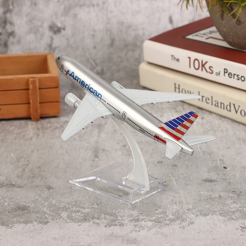 16 CM Schaal 1:400 Metalen Vliegtuig Replica Amerikaanse Boeing 777 Legering Vliegtuig Model Diecast Vliegtuigen Luchtvaart Collectibles Speelgoed