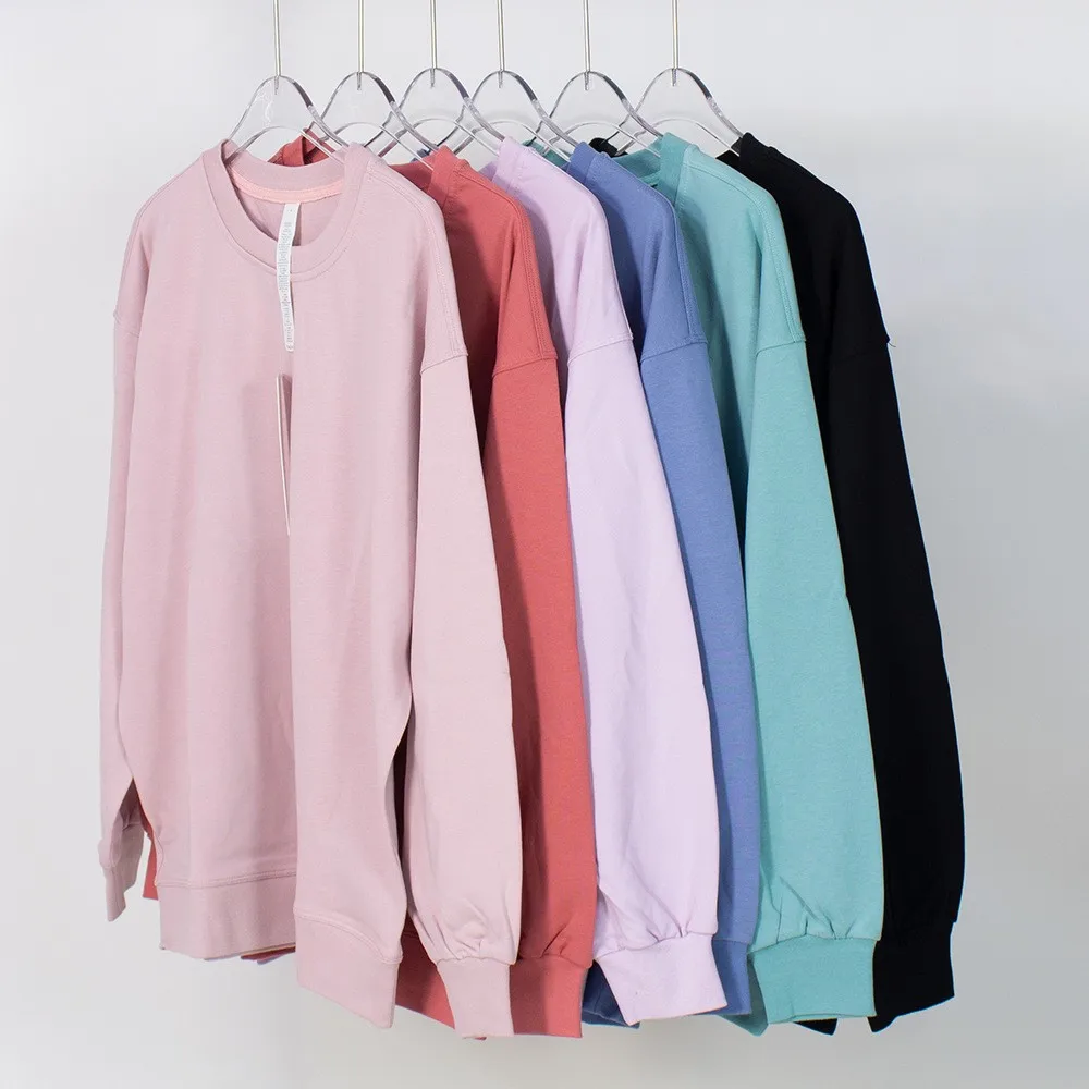 

Autumn Women's Round Neck Loose Fit Sports Fitness Running Long Sleeve Pullover Sweatshirt Sports Trend
