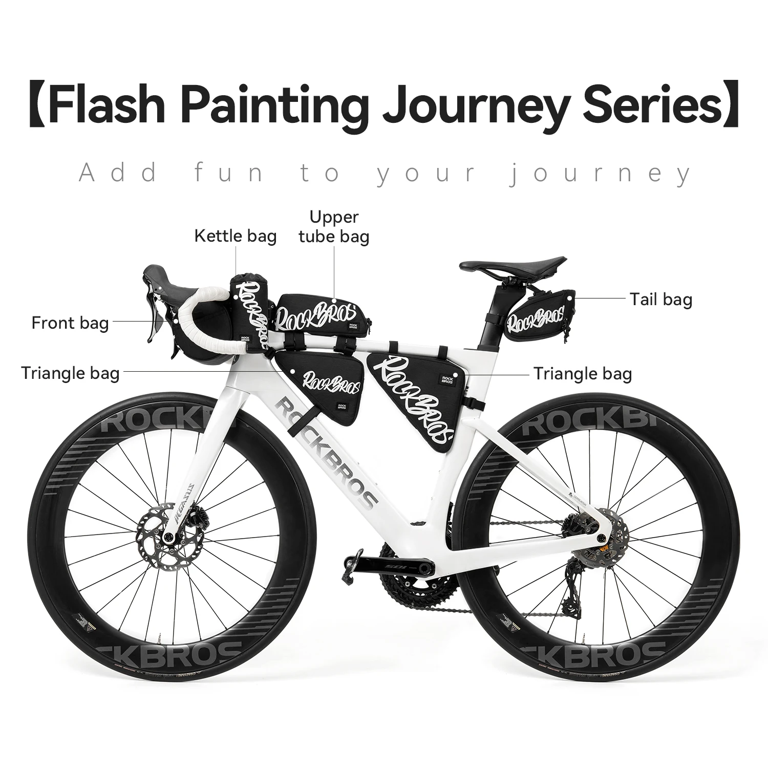 ROCKBROS Cycling Bags 0.8L Top Tube Package Waterproof Bicycle Bag Large Capacity Reflective MTB Road Bike Bags Accessories