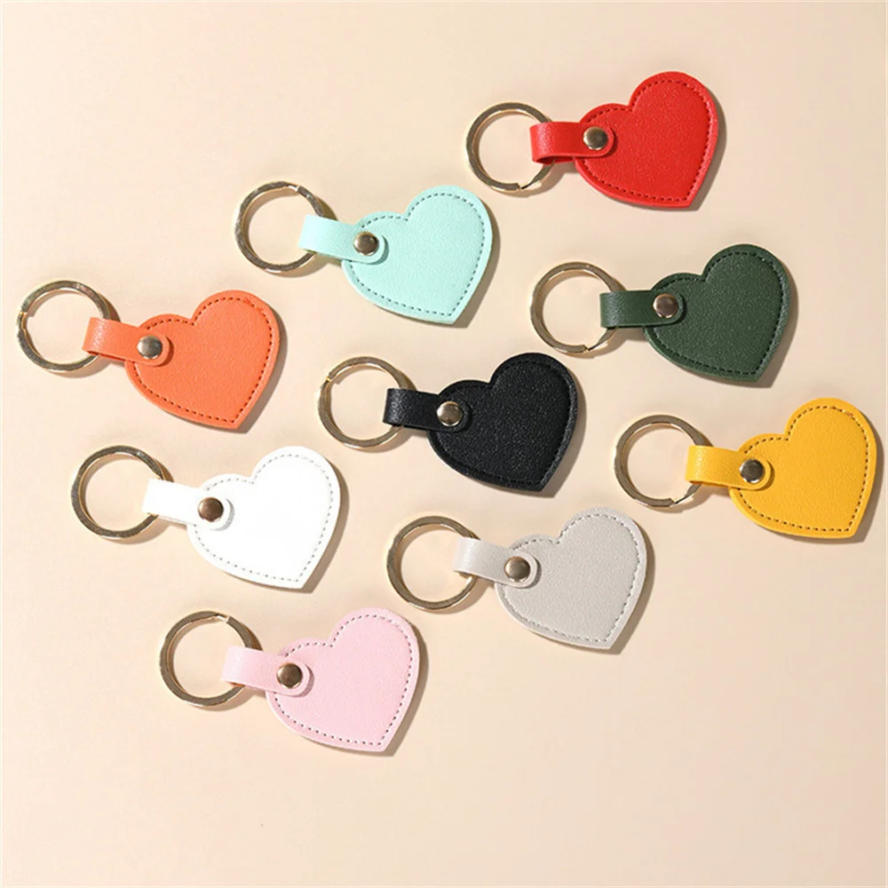 Cute Colorful Key Accessory Pu Leather Keyring Couple'S Keychain Stylish Car Keychain For Bag Charm