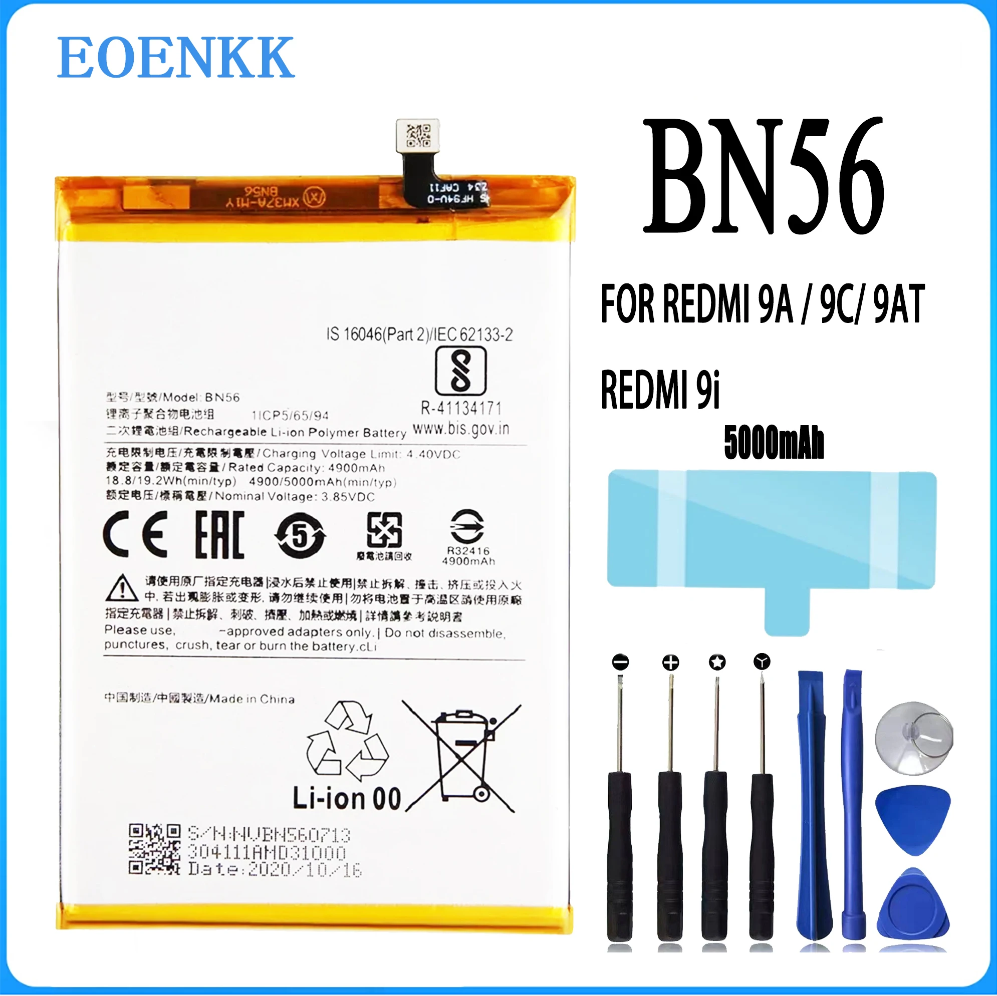 BN56 Battery FOR REDMI 9A / 9C/ 9AT REDMI 9i Repair Part Original Capacity Phone Batteries Bateria