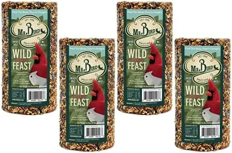 4 - Pack of Wild Bird Feast Cylinder 28 ox | Wild Bird Food for Outdoor Birds | Backyard Birdfeeding