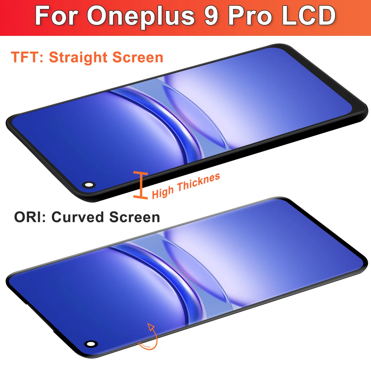 For OnePlus 9 Pro 6.7\'\'For  1+9Pro LE2121 LE2125 LE2123 LE2120 LCD Display Touch Screen Digitizer Assembly Replacement