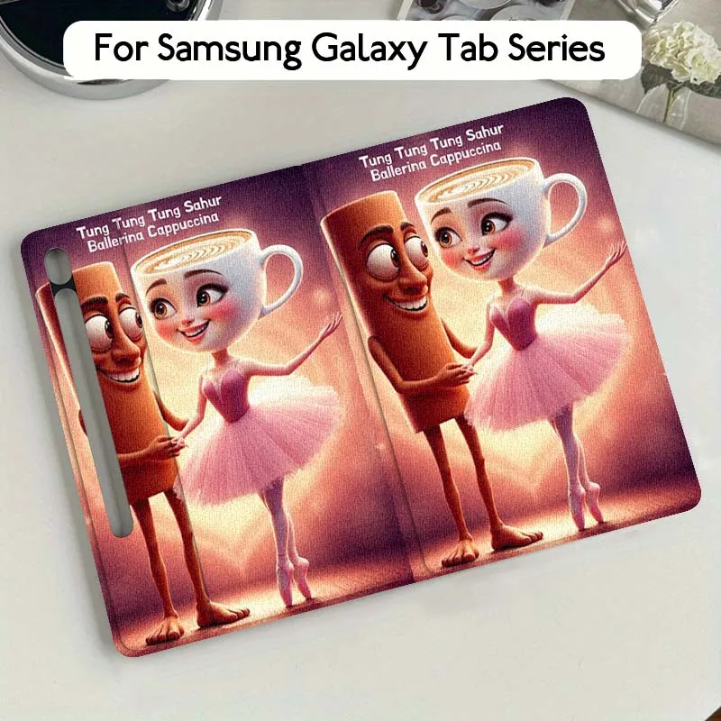 

Tung Sahur Balerina Popular For Samsung Galaxy Tab S9 S10 S6 S7 S8 FE Plus Lite Inch Foldable Cover Tablet Case