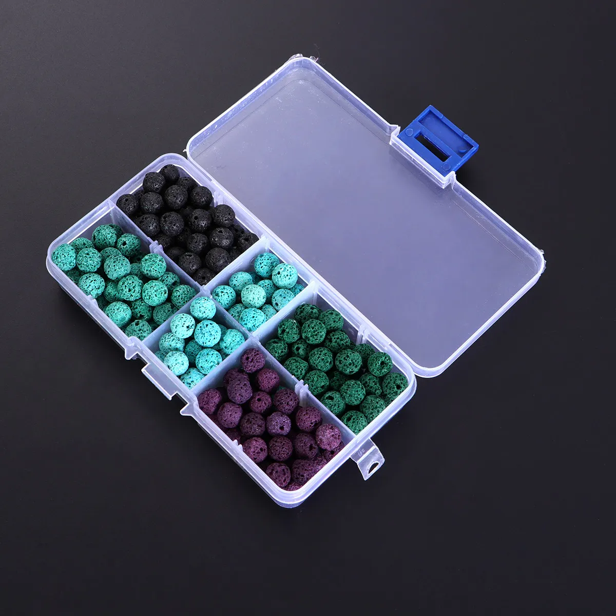 

200 шт. бусин из вулканического камня, искусственные, 8 мм, круглые, простые, с эффектом драгоценного камня, разделительные бусины для изготовления ювелирных изделий, набор аксессуаров для рукоделия и бисероплетения