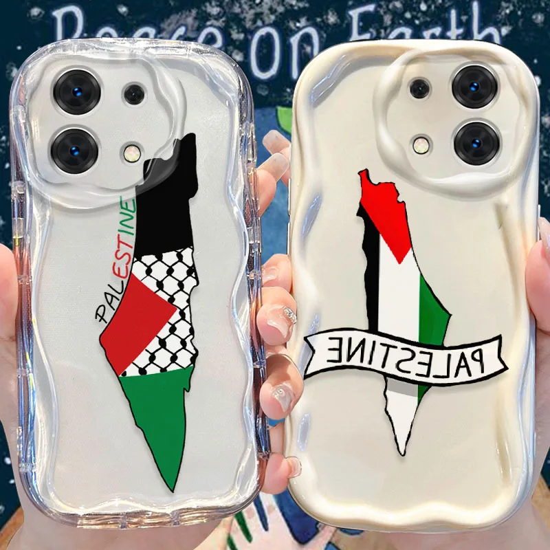 Palestine Flag Wave Case for Xiaomi Redmi Note 13 12 11 Pro Plus 4G 5G 13C 12C Turbo 12S 11S 10 9 11A 9C Soft Silicone Cover