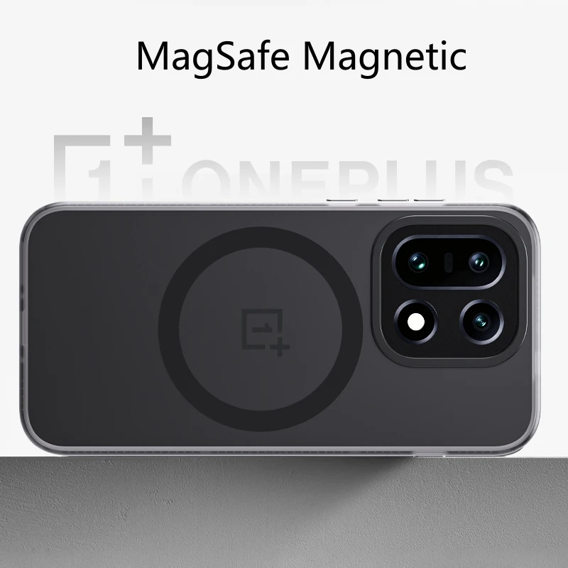 Untuk OnePlus 15 Untuk Casing Magnetik Magsafe Untuk One Plus 15 5G 1+15 Kulit Mewah Terasa Matte Transparan Pelindung Kamera Bumper