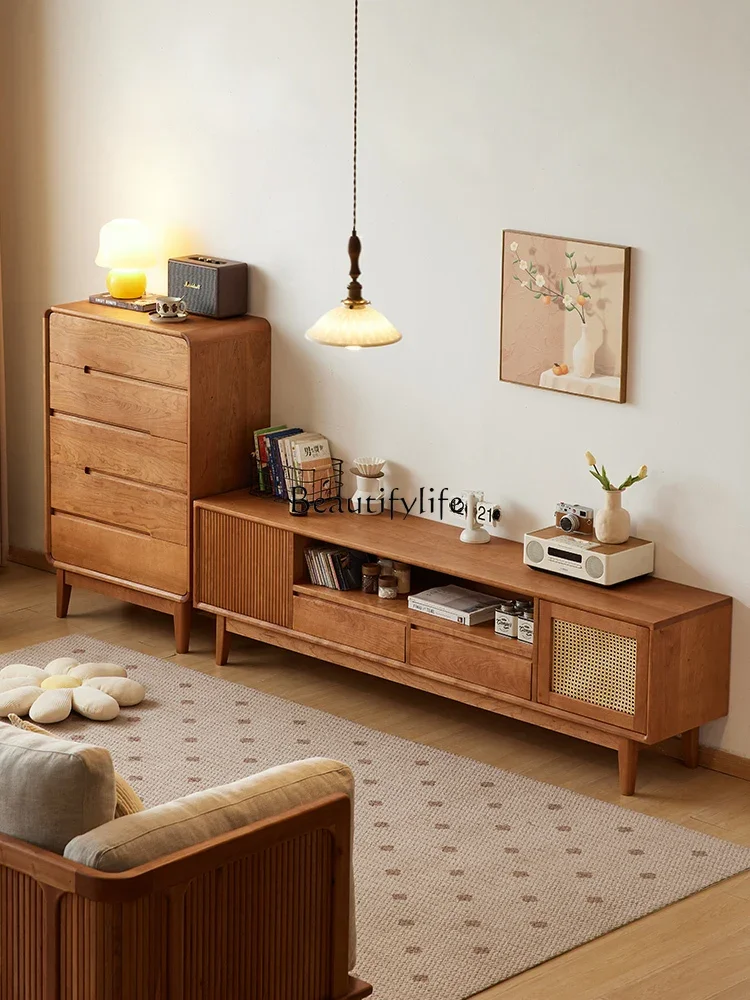 LD6LD6Dada awan jatuh kayu ceri, loker ruang tamu sederhana modern Jepang Nordik