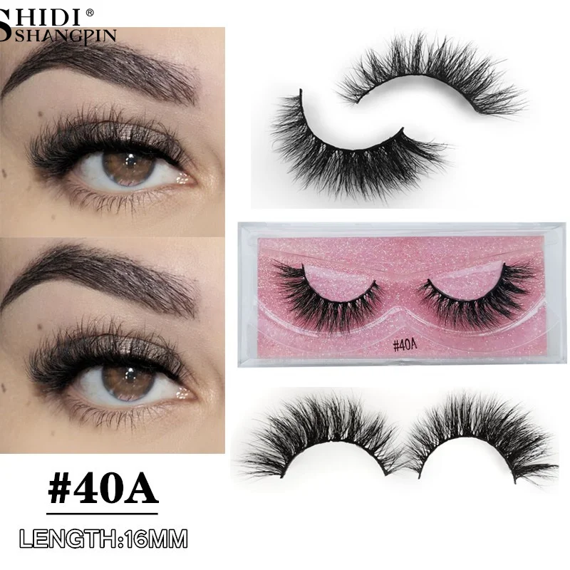 Shidishangpin 1 par 3d cílios de vison real crueldade-livre macio dramático tira fofa grosso cílios postiços falso cils maquiagem