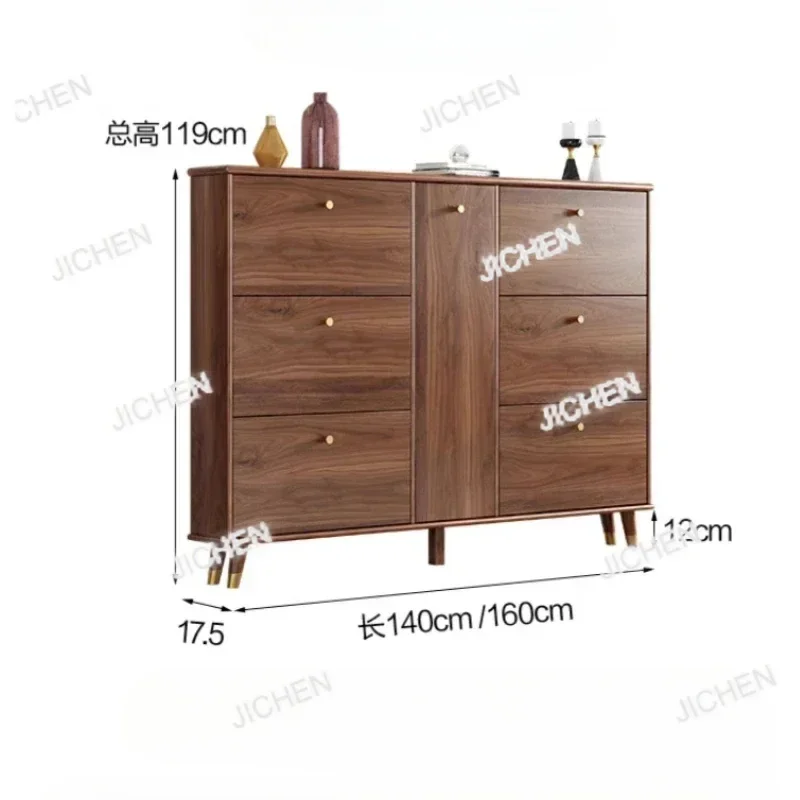 ZQT تصميم خزانة خذاء خشبية قوية عمودية جميلة غرفة المعيشة رف الأحذية المنظم توفير المساحة Schoenen Kast أثاث المنزل #5