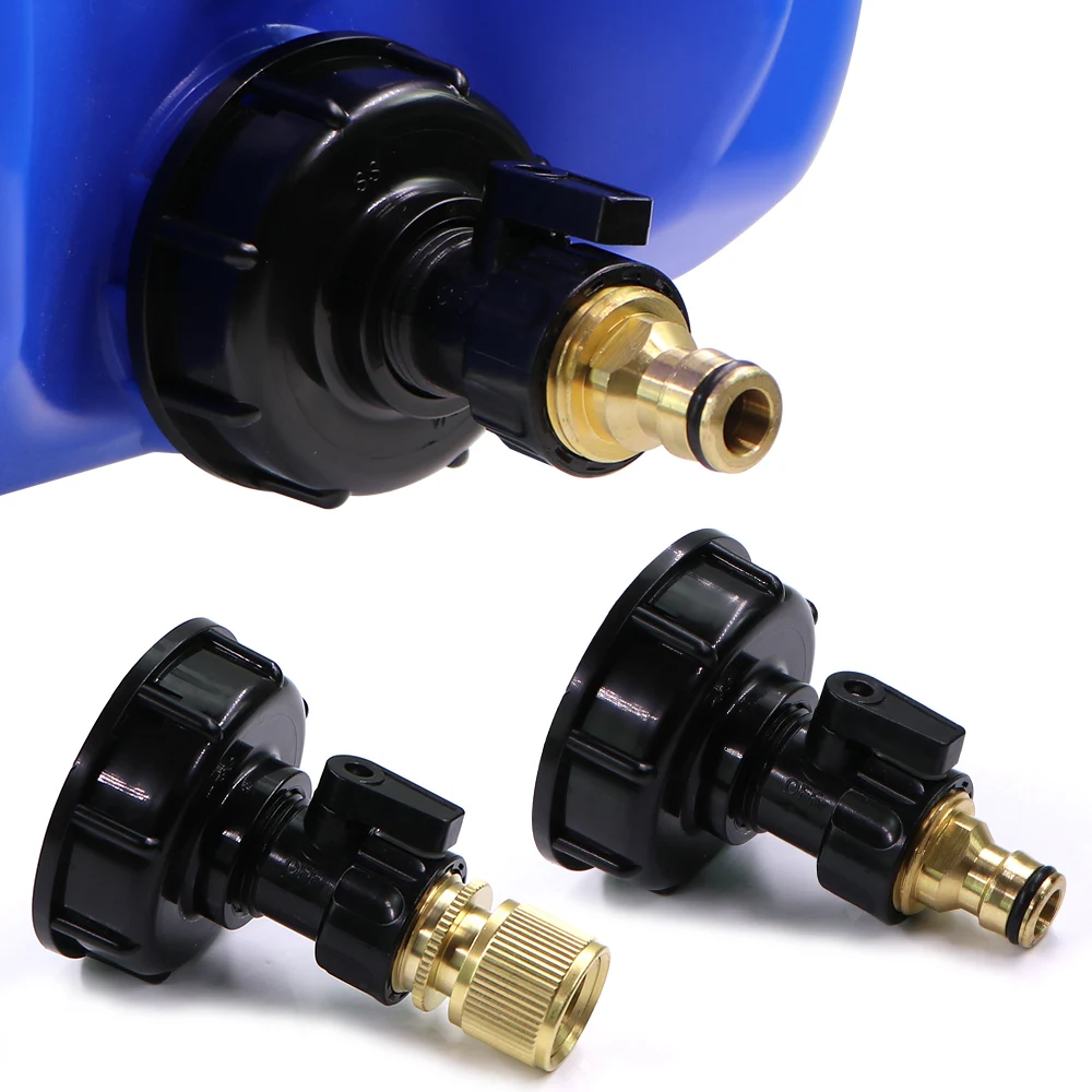 

3/4" IBC Water Tank Ball Valve Adapter 16mm Quick Connector Coupling Joints Extender Garden Irrigation Pipe Tube Connect Repair