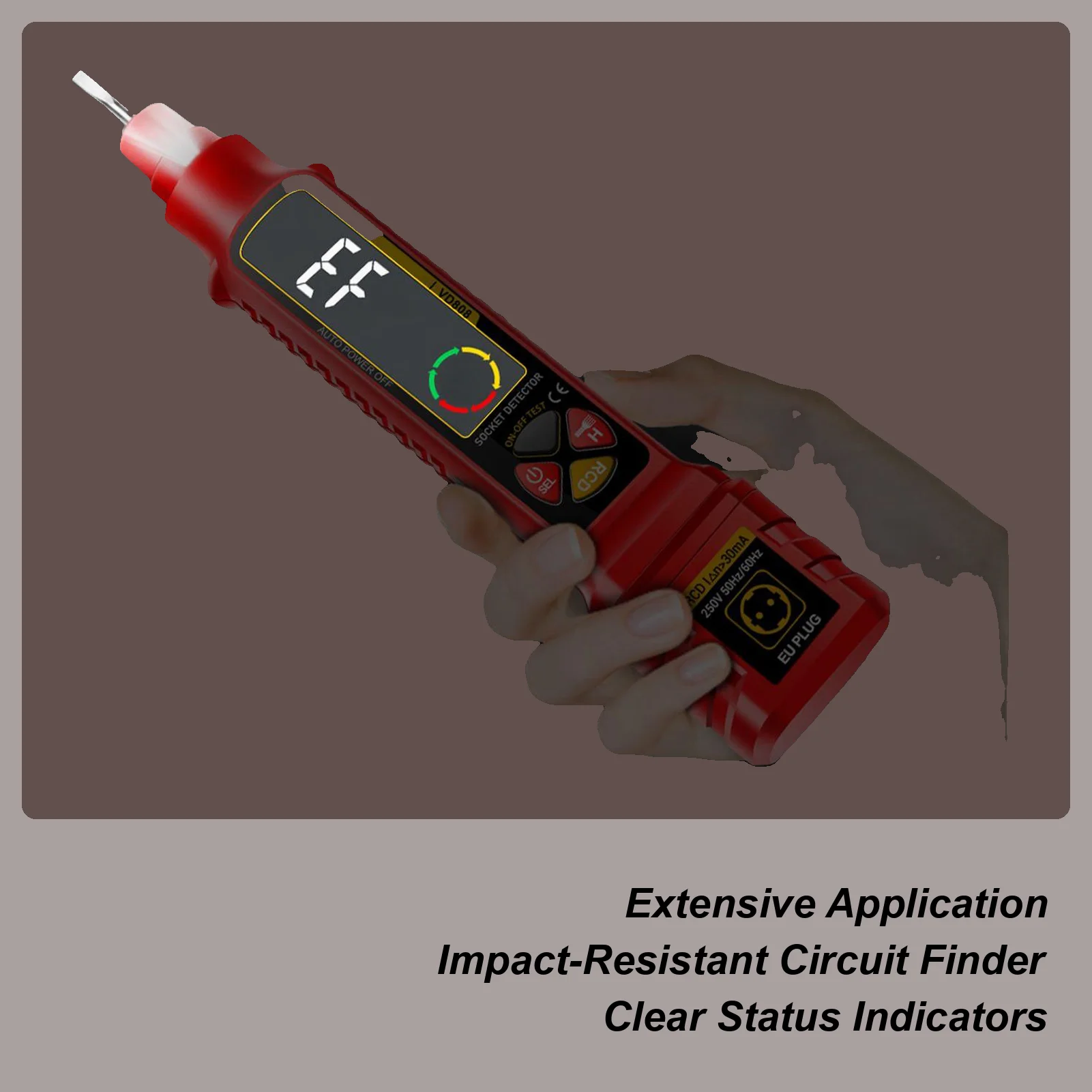 

Умный счетчик цепей со светодиодным дисплеем и освещением, 2-300 В, электрический трекер цепей для дома, электроэнергетический прицеп для автофургона