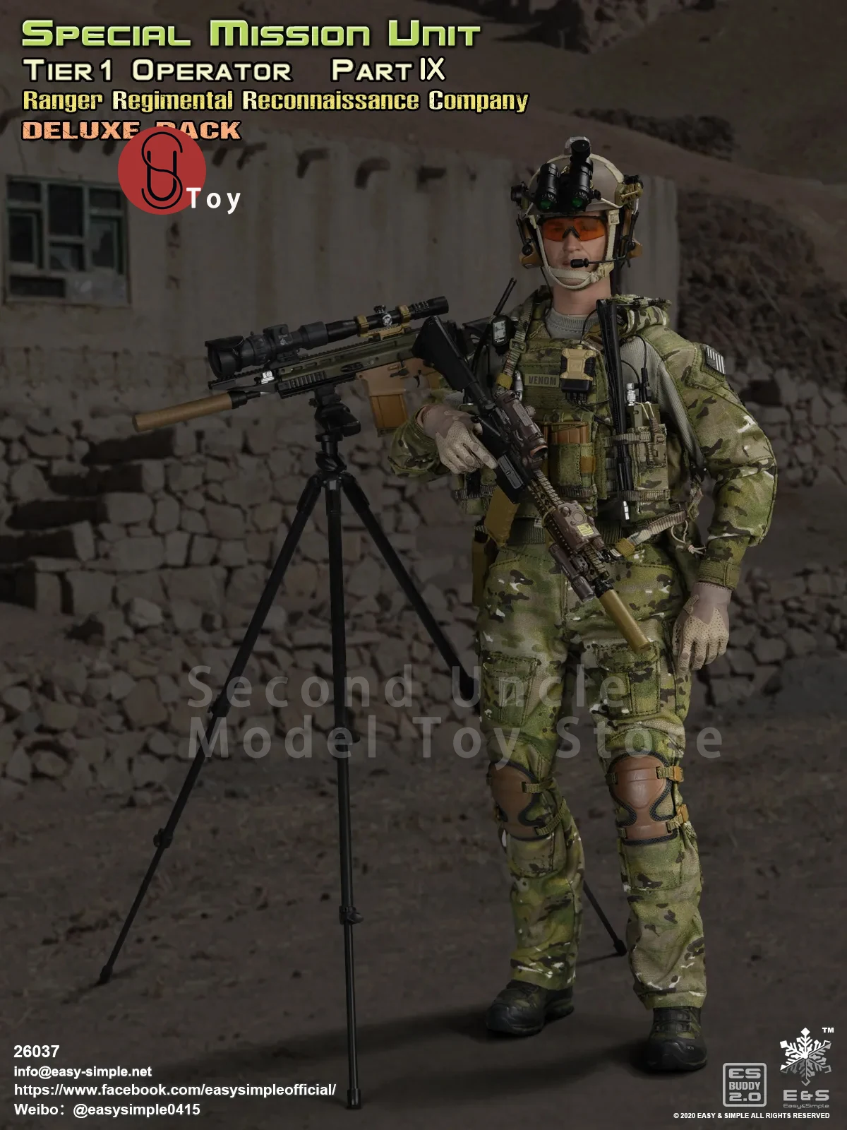 

Easy&Simple ES 26037 1/6 SMU Tier1 Part IX Ranger Regimental Reconnaissance Company Deluxe Pack Action figure Full Set Model Toy