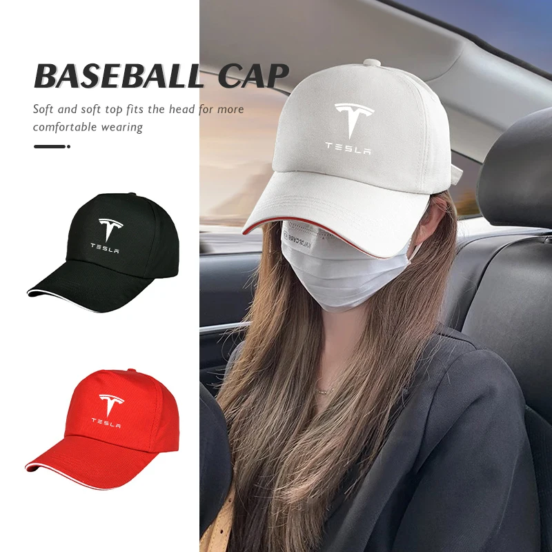 New Car Baseball Cap Fashion Outdoor Sport Cotton Sunblock Hat For Tesla Model Y 3 S X Roadster Bonina