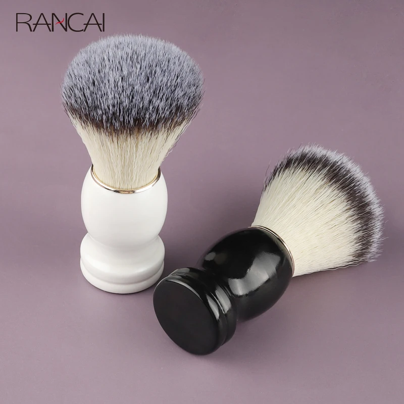 Beard Shaving Brush Makeup brushes 1pcs Wooden Handle Bristle Hair Salon Barber Soap Foam Shave Men Facial Cleaning Tools view 4
