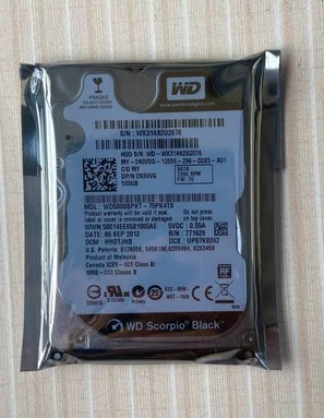 

7200 rpm 16M high-speed silent black disk 9.5mm Western Digital 500G notebook mechanical hard disk 2.5 inch SATA2