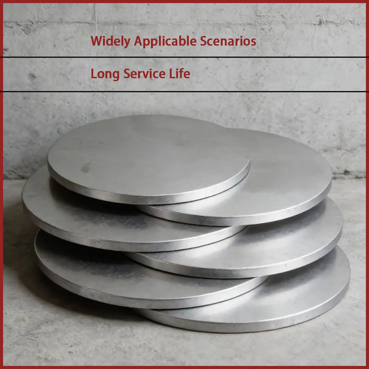 

Stainless steel circular plate with a thickness of 0.5-8mm is used for machinery, kitchen and bathroom, decoration, etc