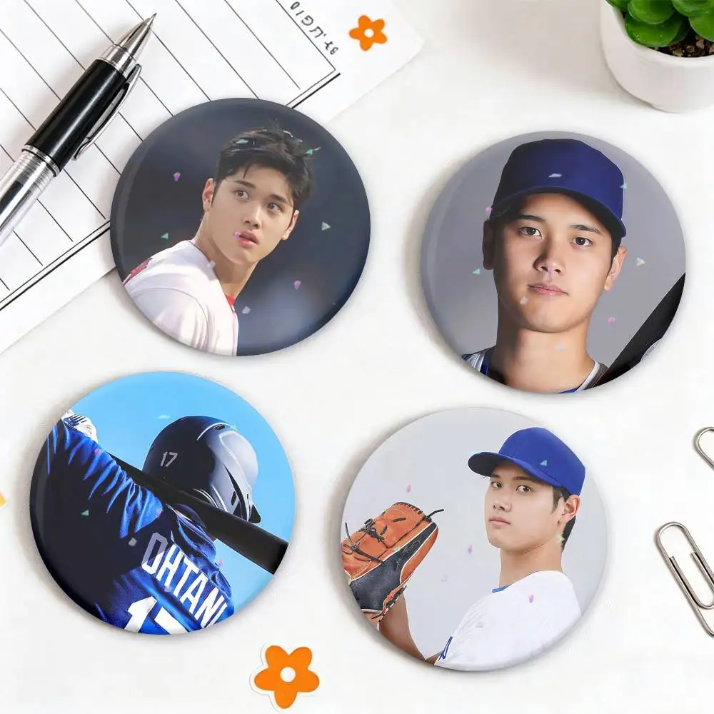 

S-Shohei Ohtani Japanese baseball player Badges Creative Tinplate Button PinsBrooch Badge Clothes Backpack