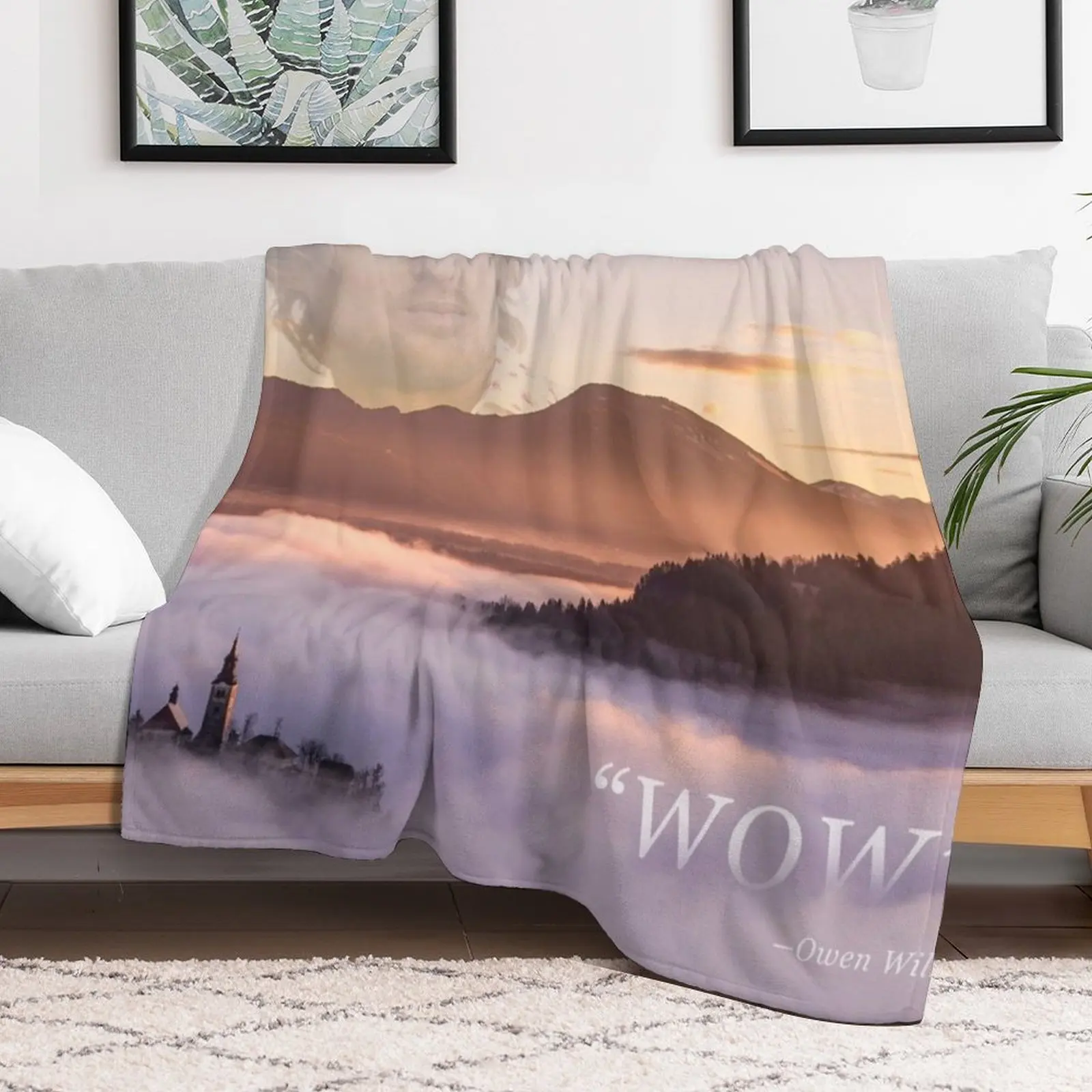 WOW - Owen Wilson Throw Blanket halloween blankets and throws Custom Blankets